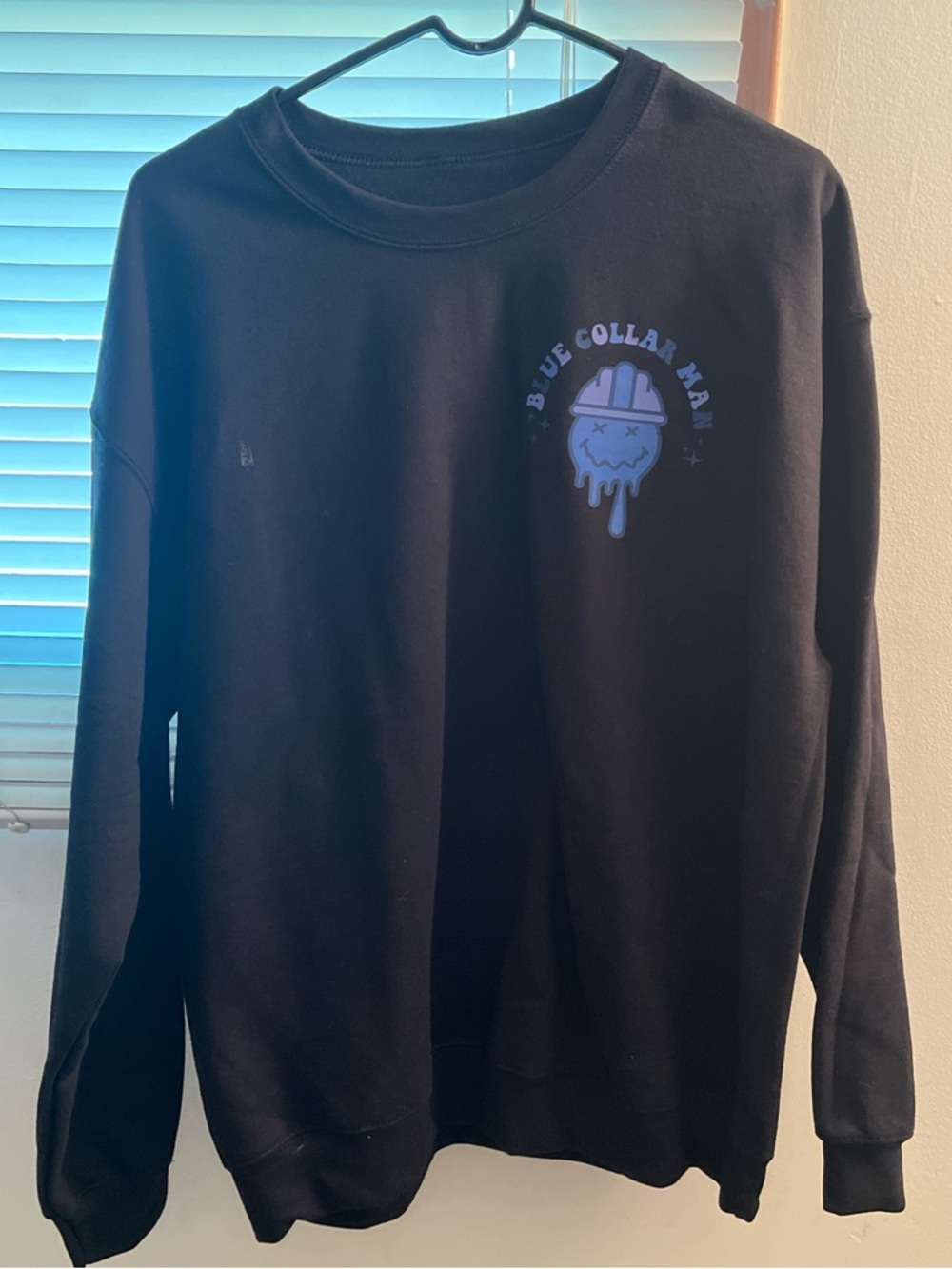 In My Blue Collar Girlfriend Era  Crewneck Sweater - Black